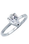 Solitaire ring Petra 14ct White Gold with zircon SOLEDOR