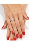 Solitaire ring Petra 14ct White Gold with zircon SOLEDOR