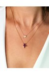 Necklace Light Your Way 14ct Rose Gold with Zircon SOLEDOR
