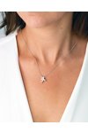 Necklace Light Your Way 14ct White Gold with Zircon SOLEDOR