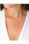 Necklace Light Your Way 14ct White Gold with Zircon SOLEDOR