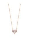 Necklace Le petit Coeur 14ct Rose Gold with Zircon SOLEDOR