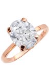 Solitaire Ring 14ct Rose Gold with Zircon SOLEDOR