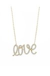 Necklace Love The Love Collection 14K Gold with Zircon SAVVIDIS