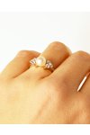 Δαχτυλίδι SAVVIDIS από λευκόχρυσο 14K με μαργαριτάρι και ζιργκόν (No 55)