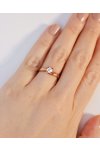Solitaire Ring SAVVIDIS 14ct Rose Gold Ring with Zircon (No 55)