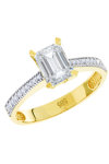 Solitaire ring 14ct Gold SAVVIDIS with zircon
