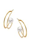 Earrings 14ct gold with pearls SAVVIDIS