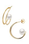 Earrings 14ct gold with pearls SAVVIDIS