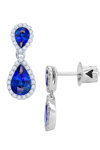 Earrings 18ct white gold with diamonds and iolite SAVVIDIS