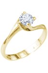 Solitaire ring 14ct gold with zircon SAVVIDIS