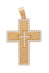 Βαπτιστικός σταυρός 14Κ Χρυσό με Ζιργκόν FaCaDoro