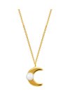 Necklace with moon 14ct gold with pearl SAVVIDIS