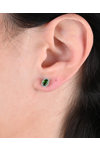 Earring 18ct white gold with diamond and rhodolite SAVVIDIS