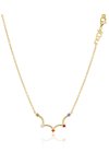 JCOU Rainbow 14ct Gold-Plated Sterling Silver Necklace With Multi-colored Zircons