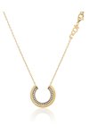 JCOU Queen's 14ct Gold-Plated Sterling Silver Necklace With White Zircons