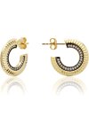 JCOU Queen's 14ct Gold-Plated Sterling Silver Earrings With White Zircons