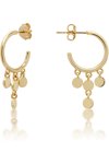 JCOU Coins 14ct Gold-Plated Sterling Silver Earrings