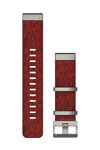 GARMIN MARQ Red Jacquard Weave Nylon Band with Silver Buckle