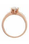 Δαχτυλίδι ροζ χρυσό SAVVIDIS 14K μονόπετρο με ζιργκόν (Νο 52)