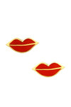 Σκουλαρίκια Ino&Ibo με σχέδιο χείλη από χρυσό 9Κ