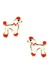 Σκουλαρίκια Ino&Ibo με σχέδιο σκυλάκι από χρυσό 9Κ με σμάλτο