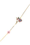 Bracelet 9ct gold with eye and unicorn by Ino&Ibo