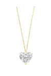 Necklace 14ct Gold by SOLEDOR with Zircon in Heart shape