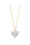 Necklace 14ct Rose Gold by SOLEDOR with Zircon in Heart shape