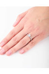 Μονόπετρο δαχτυλίδι FaCad'oro από λευκόχρυσο 14K με ζιργκόν (Νο 54)
