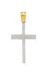 Βαπτιστικός σταυρός χρυσός διπλής όψης FaCaDoro 14Κ