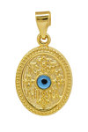 Necklace 14ct Gold Eye by SAVVIDIS