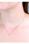 Necklace 9ct Rose Gold Eye with MOP and Cross by SAVVIDIS