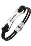Stainless steel Bracelet with Leather by All Blacks