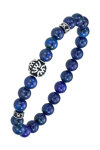 Stainless steel Bracelet with Lapis Lazuli Beads by All Blacks