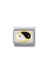 Σύνδεσμος (Link) NOMINATION - Σύμβολο Ying Yang σε χρυσό 18Κ με σμάλτο