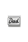NOMINATION Link - PLATES OXIDIZED steel and silver 925 DAD