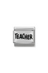 Σύνδεσμος (Link) NOMINATION - TEACHER με ασήμι 925 και σμάλτο