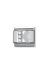 Σύνδεσμος (Link) NOMINATION - Γράμμα K σε ασήμι 925 με ζιργκόν