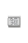 NOMINATION Link - SYMBOLS steel, Cubic zirconia and silver 925 18