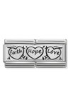 Σύνδεσμος (Link) NOMINATION - FAITH HOPE LOVE σε ασήμι 925