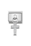 NOMINATION Link - CHARMS stainless steel and silver 925 Cross
