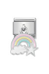 NOMINATION Link - CHARMS steel, 925 silver and enamel Rainbow