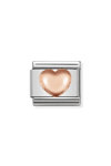 NOMINATION Link - SYMBOLS stainless steel and gold 9k Raised heart