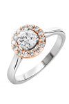 Ring 18ct White Gold and Rose Gold with Diamond by SAVVIDIS (No 54)
