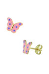 Σκουλαρίκια πεταλούδες από χρυσό 9Κ με σμάλτο της εταιρίας Ino&Ibo