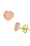 Heart Earrings 9ct Gold with enamel by Ino&Ibo