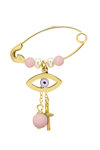 Pin 9ct gold with Cross, Pearl and Eye by Ino&Ibo