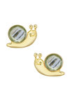 Σκουλαρίκια σαλιγκάρι με ζιργκόν σε χρυσό 9Κ Ino&Ibo
