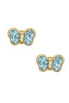 Earrings 9ct gold with enamel and Butterflies by Ino&Ibo